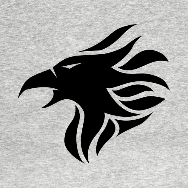 Hawk Icon in Black by graphicfire